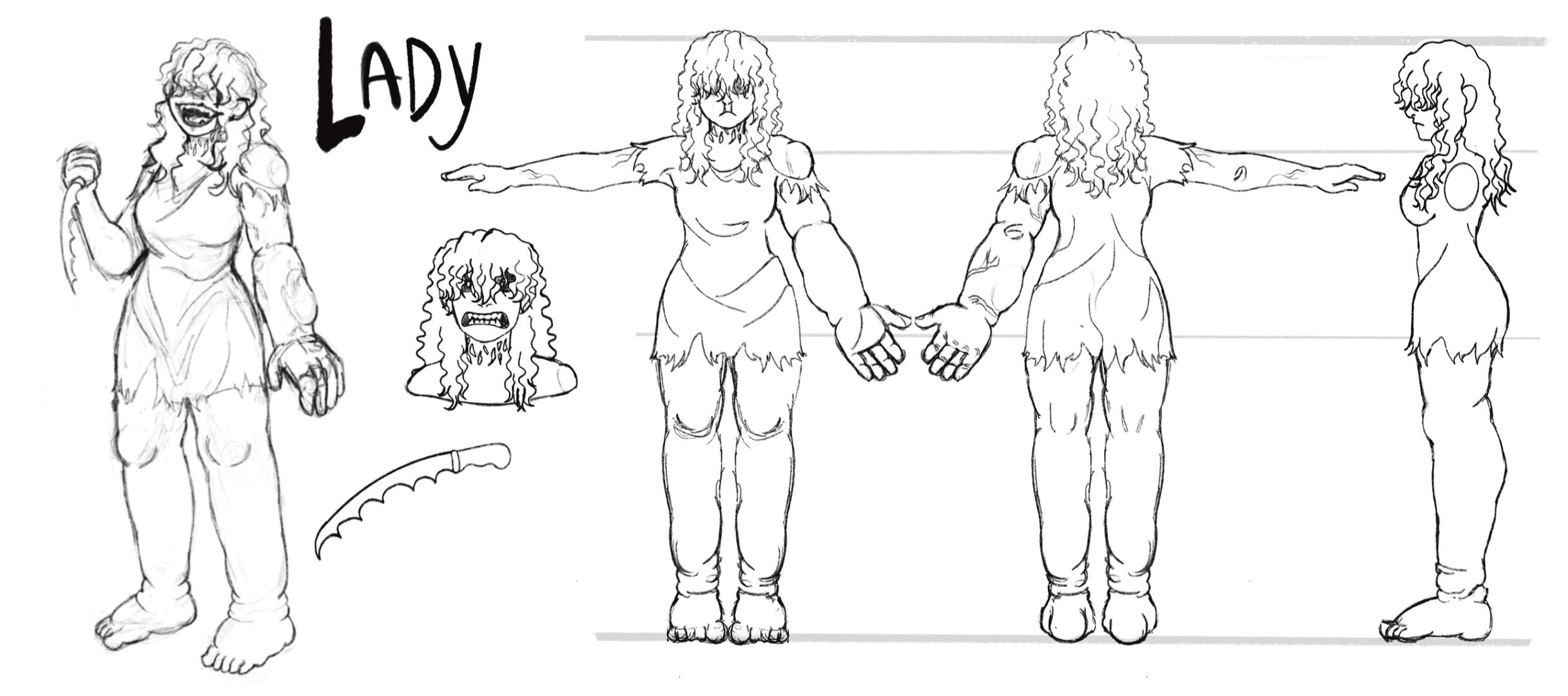 Lady Character Sheet, In-Progress